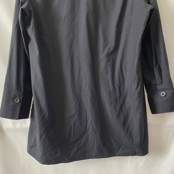 LAL Live A Little Womens Blue Roll Tab Sleeve Snap Up Windbreaker Jacket Size M - Picture 6 of 11